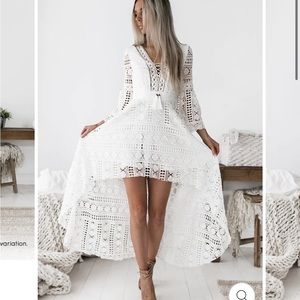 White Jaus dress size medium/6